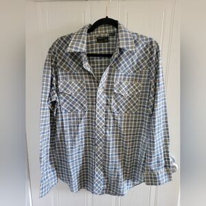 JC penny  polyester pearl  snap button  shirt Medium